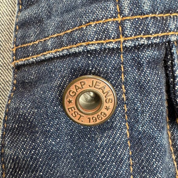 Vintage Gap Womens Stretch Denim Jacket Medium Y2K Trucker - Picture 7 of 7